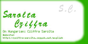 sarolta cziffra business card